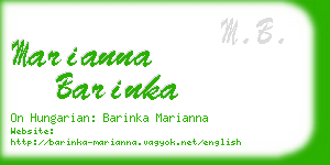 marianna barinka business card